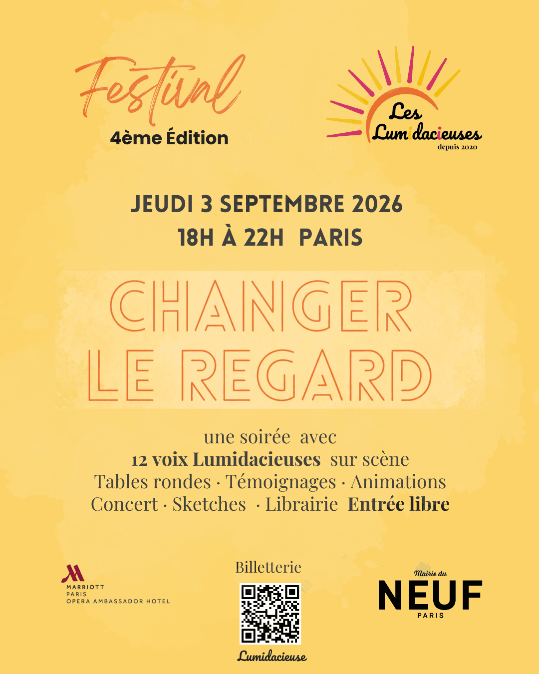 Affiche — 4ᵉ Festival Les Lumidacieuses · Changer le regard